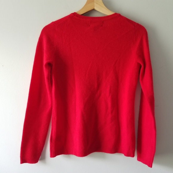 Tahari Pure Luxe 100% Cashmere Red Sweaterh - Picture 5 of 5